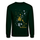 Soulstar Splatter Unisex Crewneck Sweatshirt - forest green