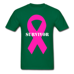 Cancer Survivor Ultra Cotton Adult T-Shirt - bottlegreen