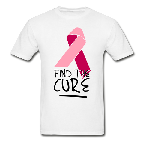 Find the Cure Ultra Cotton Adult T-Shirt - white