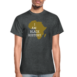 I Am Black History Adult T-Shirt - deep heather