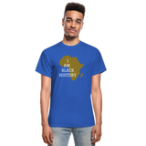 I Am Black History Adult T-Shirt - royal blue