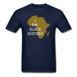 I Am Black History Adult T-Shirt - navy
