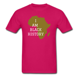 I Am Black History Adult T-Shirt - fuchsia
