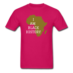 I Am Black History Adult T-Shirt - fuchsia
