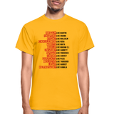 Black Excellence in History Adult T-Shirt - gold