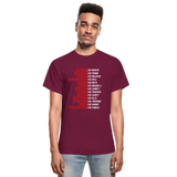 Black Excellence in History Adult T-Shirt - burgundy