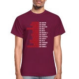 Black Excellence in History Adult T-Shirt - burgundy