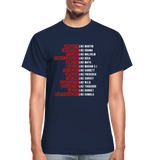 Black Excellence in History Adult T-Shirt - navy