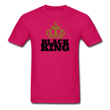 Black King Adult T-Shirt - fuchsia