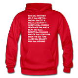 Black Excellence Divas Adult Hoodie - red