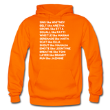 Black Excellence Divas Adult Hoodie - orange