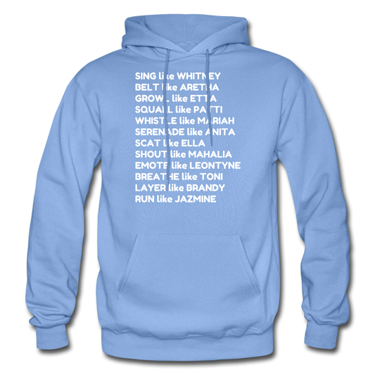 Black Excellence Divas Adult Hoodie - carolina blue