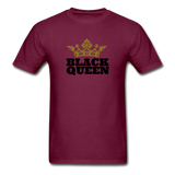 Black Queen Adult T-Shirt - burgundy