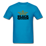 Black Queen Adult T-Shirt - turquoise