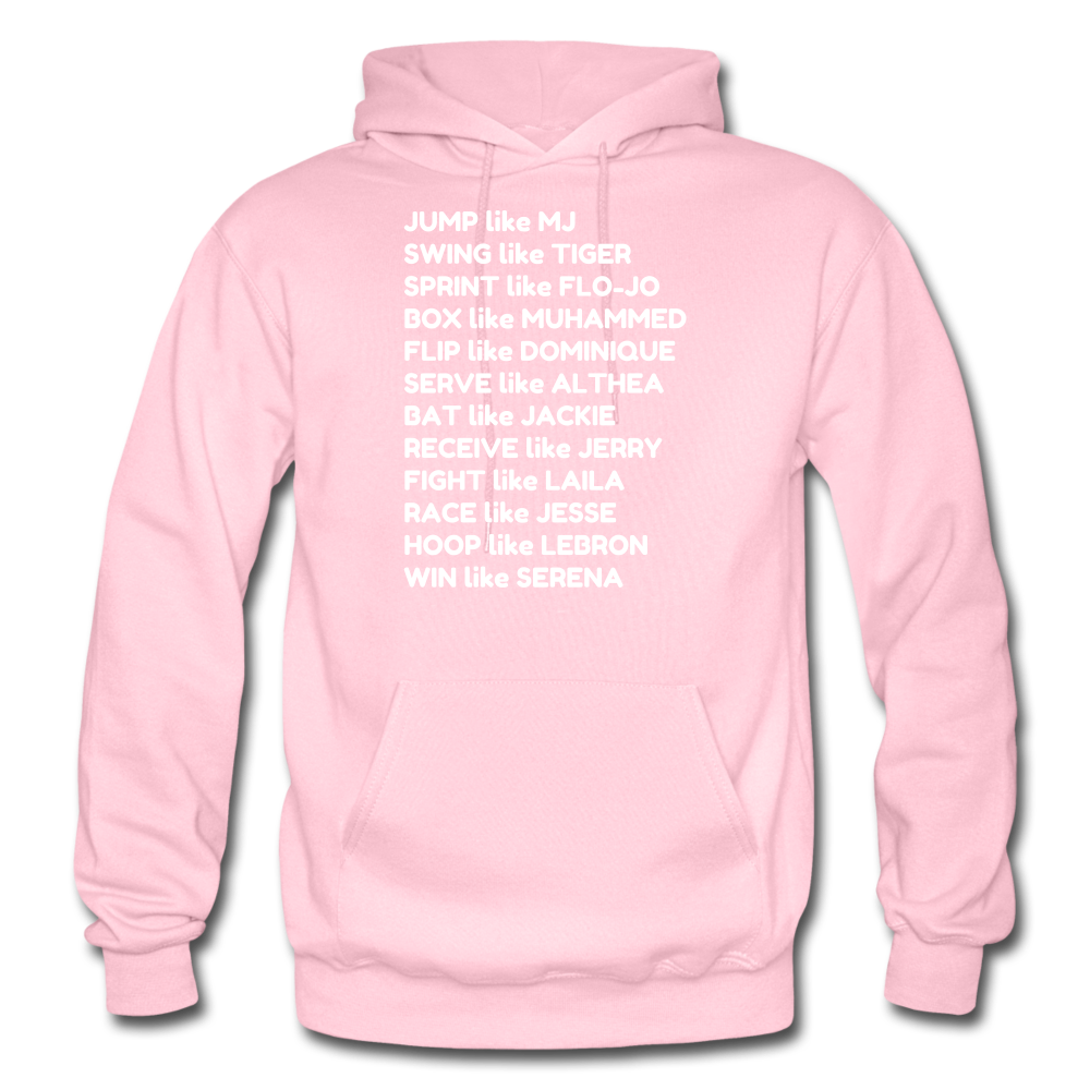 Black Excellence in Sports Adult Hoodie - light pink