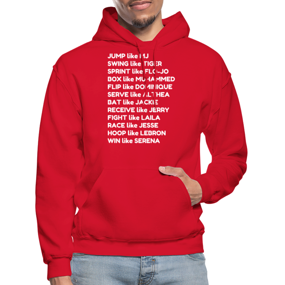 Black Excellence in Sports Adult Hoodie - red
