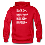 Black Excellence in Sports Adult Hoodie - red