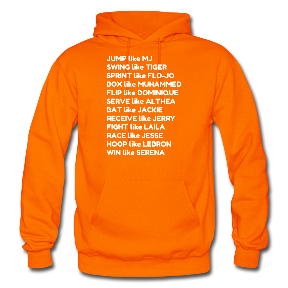 Black Excellence in Sports Adult Hoodie - orange