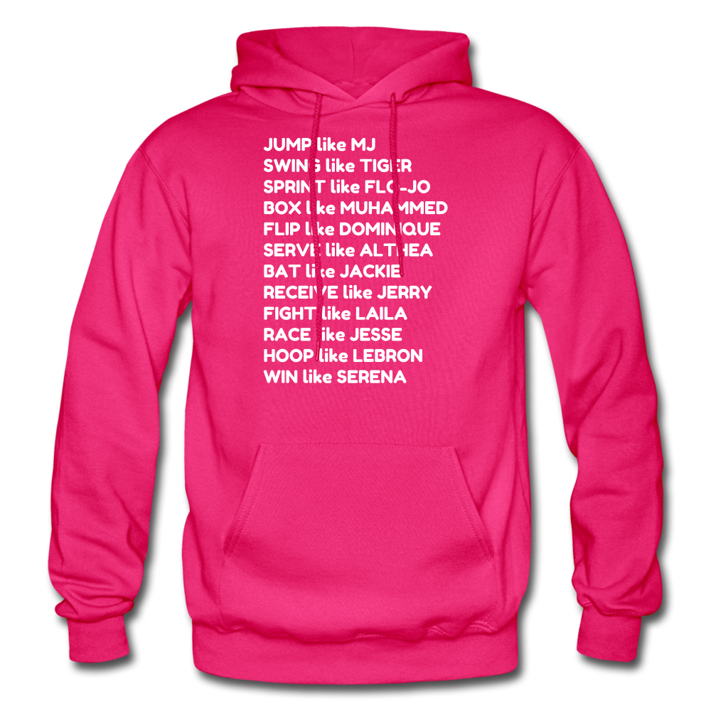 Black Excellence in Sports Adult Hoodie - fuchsia