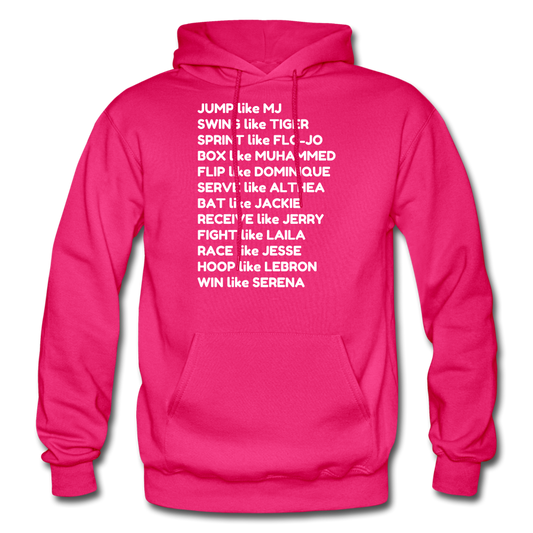 Black Excellence in Sports Adult Hoodie - fuchsia
