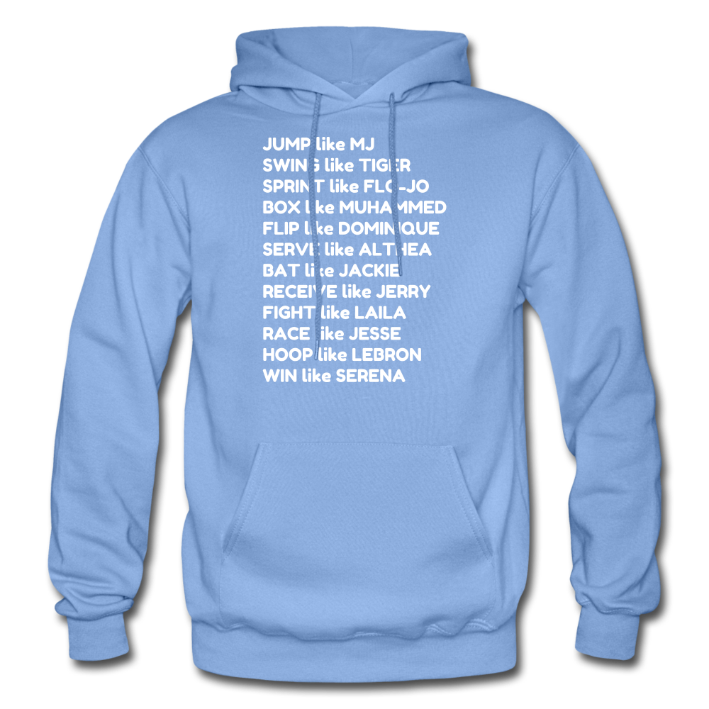 Black Excellence in Sports Adult Hoodie - carolina blue