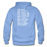 Black Excellence in Sports Adult Hoodie - carolina blue