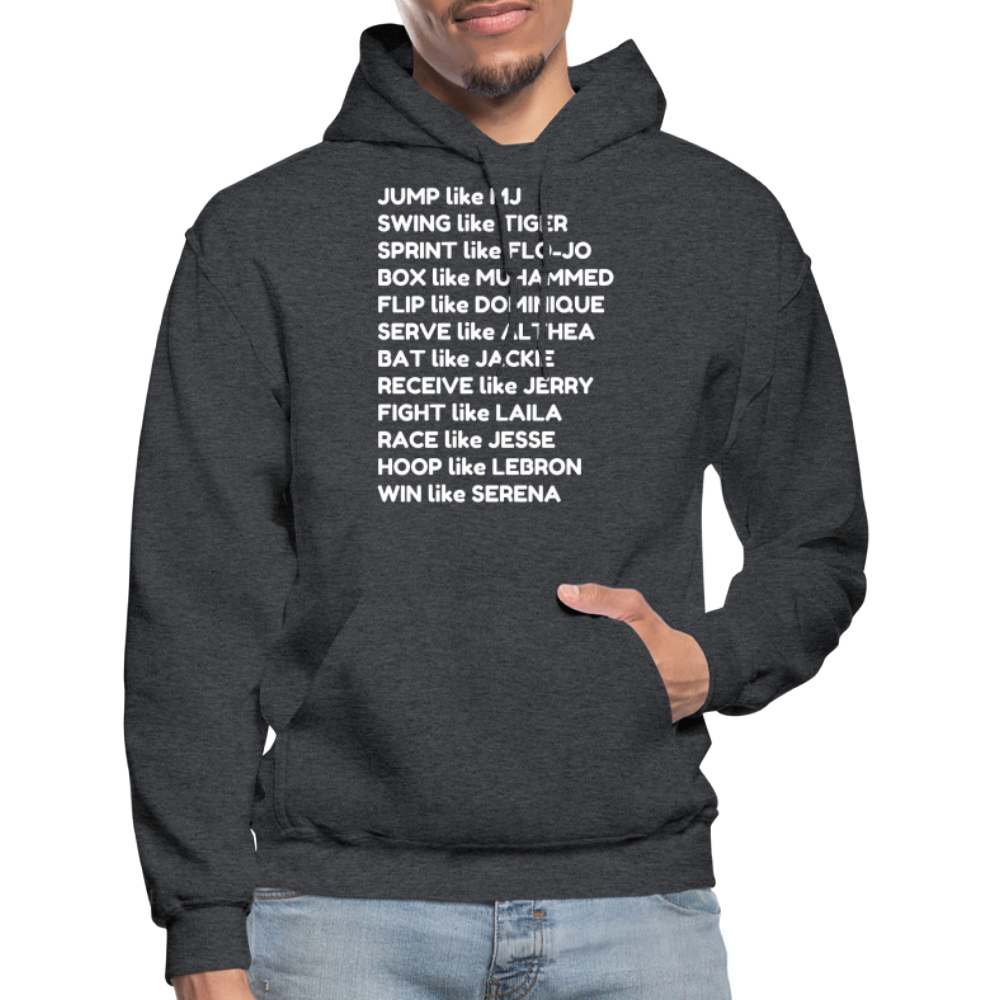Black Excellence in Sports Adult Hoodie - charcoal grey