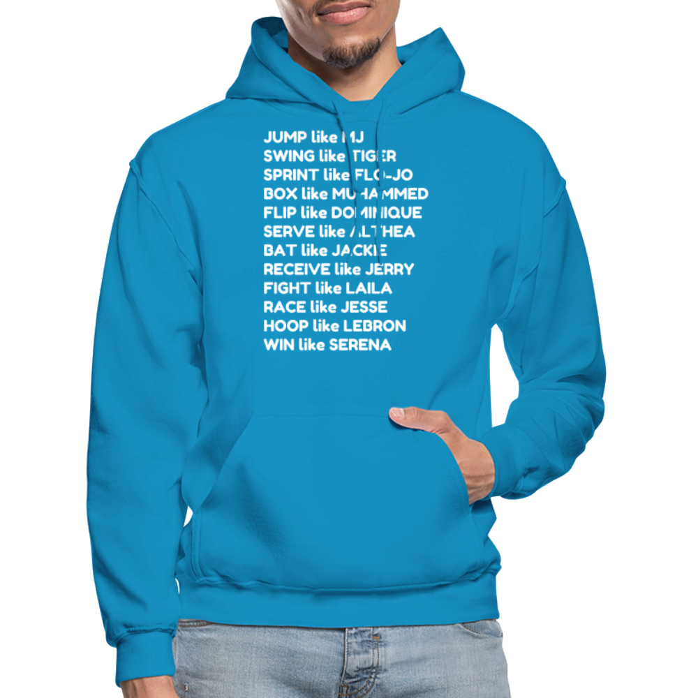 Black Excellence in Sports Adult Hoodie - turquoise