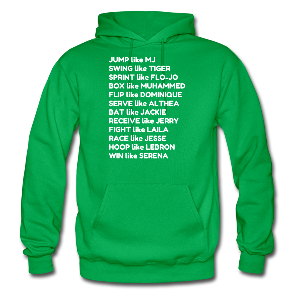 Black Excellence in Sports Adult Hoodie - kelly green