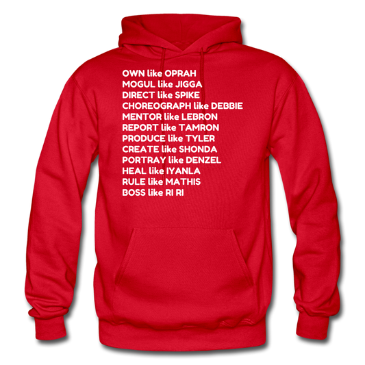 Black Excellence in The Arts & Business Adult Hoodie - red