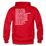 Black Excellence in The Arts & Business Adult Hoodie - red