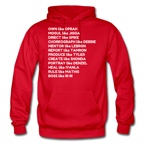 Black Excellence in The Arts & Business Adult Hoodie - red