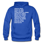 Black Excellence in The Arts & Business Adult Hoodie - royal blue