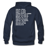 Black Excellence in The Arts & Business Adult Hoodie - navy