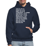 Black Excellence in The Arts & Business Adult Hoodie - navy