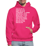 Black Excellence in The Arts & Business Adult Hoodie - fuchsia