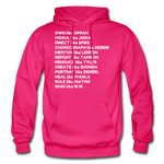 Black Excellence in The Arts & Business Adult Hoodie - fuchsia