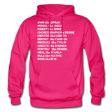 Black Excellence in The Arts & Business Adult Hoodie - fuchsia