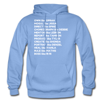 Black Excellence in The Arts & Business Adult Hoodie - carolina blue