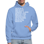 Black Excellence in The Arts & Business Adult Hoodie - carolina blue