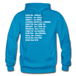 Black Excellence in The Arts & Business Adult Hoodie - turquoise