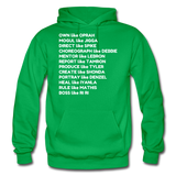 Black Excellence in The Arts & Business Adult Hoodie - kelly green