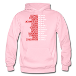 Black Excellence in History Adult Hoodie - light pink