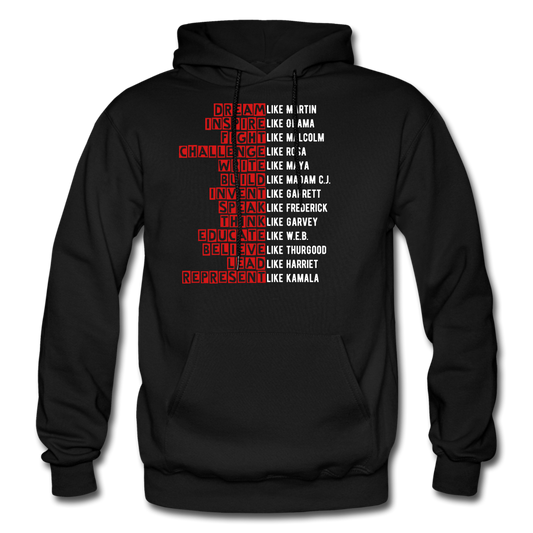 Black Excellence in History Adult Hoodie - black