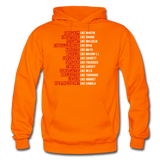 Black Excellence in History Adult Hoodie - orange