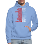 Black Excellence in History Adult Hoodie - carolina blue