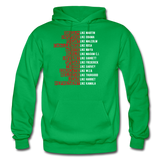 Black Excellence in History Adult Hoodie - kelly green