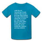 Black Excellence in Sports Kids' T-Shirt - turquoise