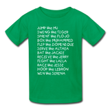 Black Excellence in Sports Kids' T-Shirt - kelly green