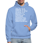Black Excellence in Music Adult Hoodie - carolina blue